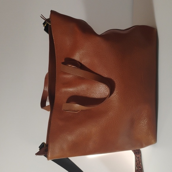 Madewell Brown Tote with Leopard Strap - Picture 4 of 12